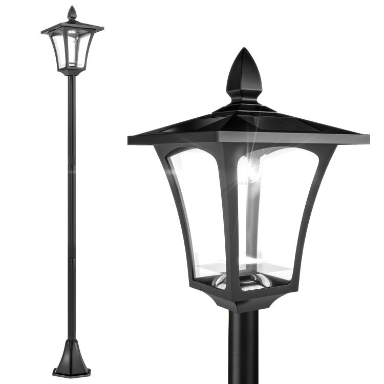 Picture of 1.2m Solar Powered Outdoor Lamp Post - Black