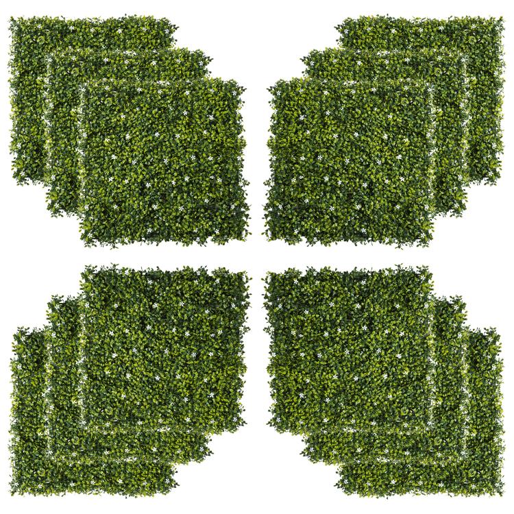 Picture of 12PCS Artificial Boxwood Wall Panels 50cm x 50cm Grass