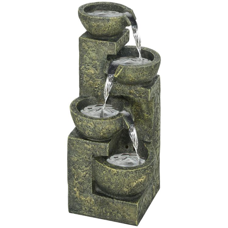 Picture of Garden Water Feature Waterfall Fountain with 4-Tier Stone