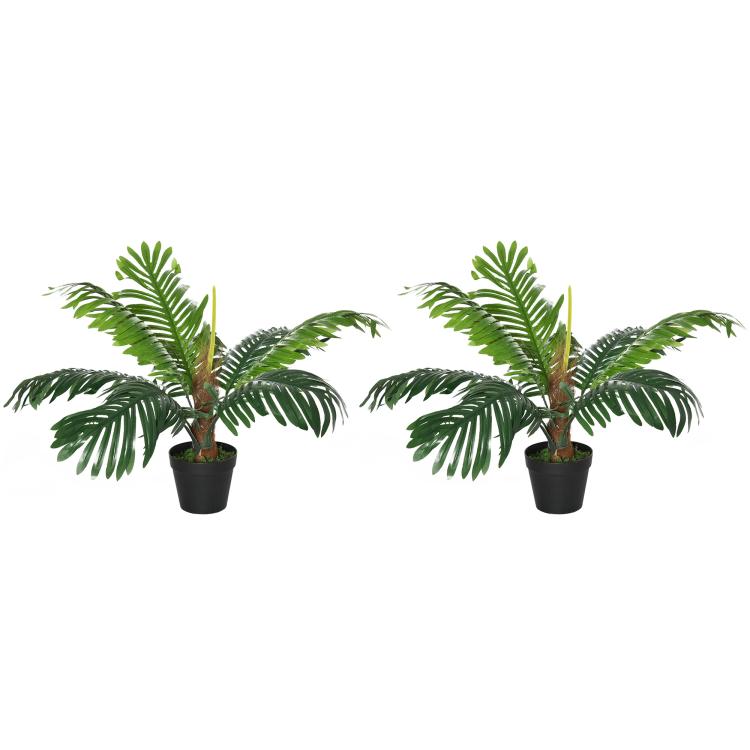 Picture of 2 Pack 60cm Artificial Palm Tree Decorative Plant with