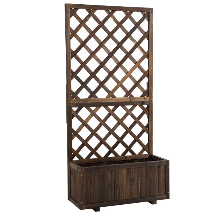 Picture of 72.5 x 31.5 x 149.5 cm 45L Garden Wooden Pine Trough