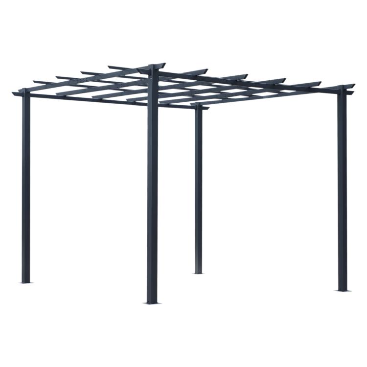Picture of 3 x 3 Meter Metal Pergola Garden Gazebo Grape Trellis for