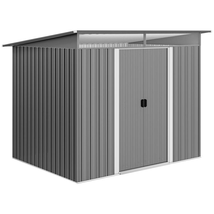 Picture of 9ft x 6.5ft Garden Storage Shed with Top Window Metal