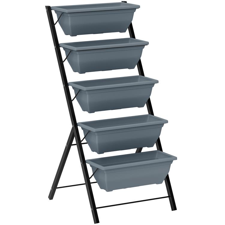 Picture of 5-Tier Raised Garden Bed Vertical Ladder Plant Stand with