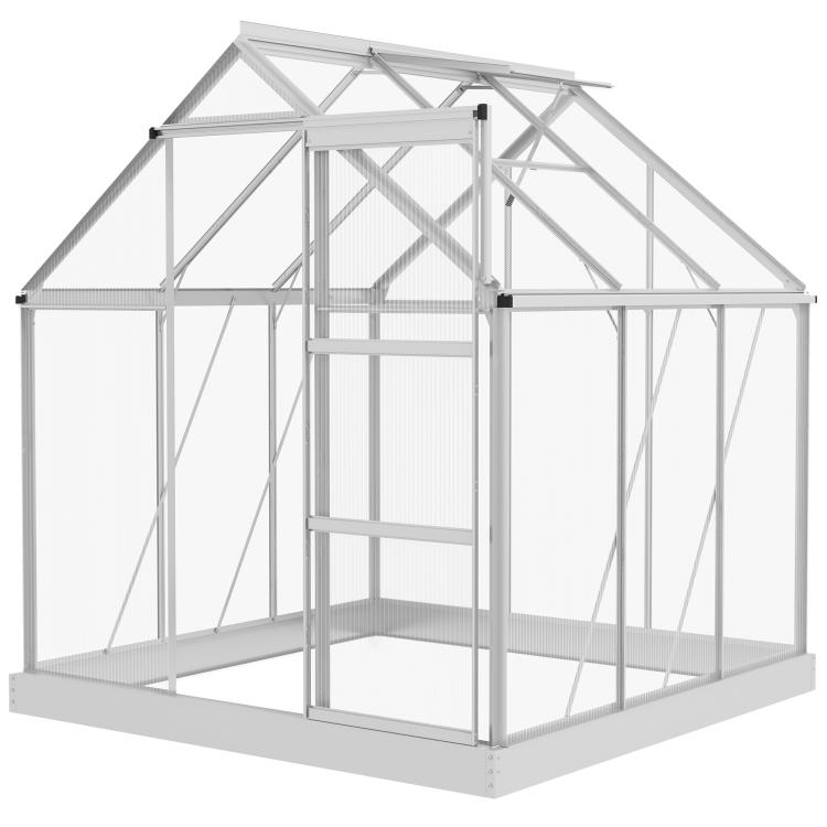 Picture of 6 x 6ft Walk-In Greenhouse Polycarbonate Greenhouse with