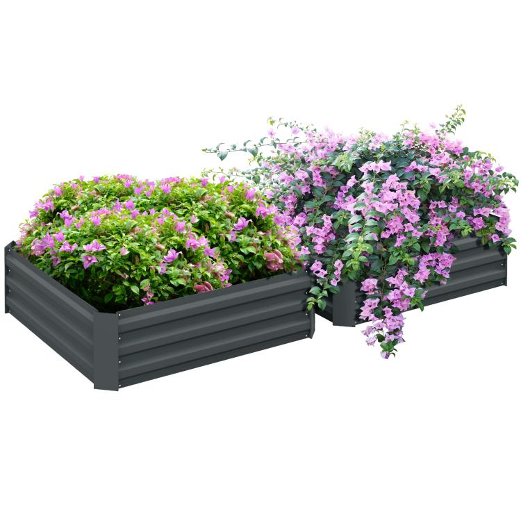Picture of Set of 2 291L Raised Garden Bed Elevated Galvanised