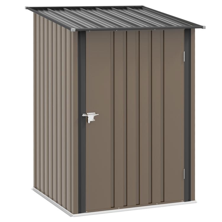 Picture of 3.3 x 3.4ft Lean To Steel Garden Shed with Locking Door -