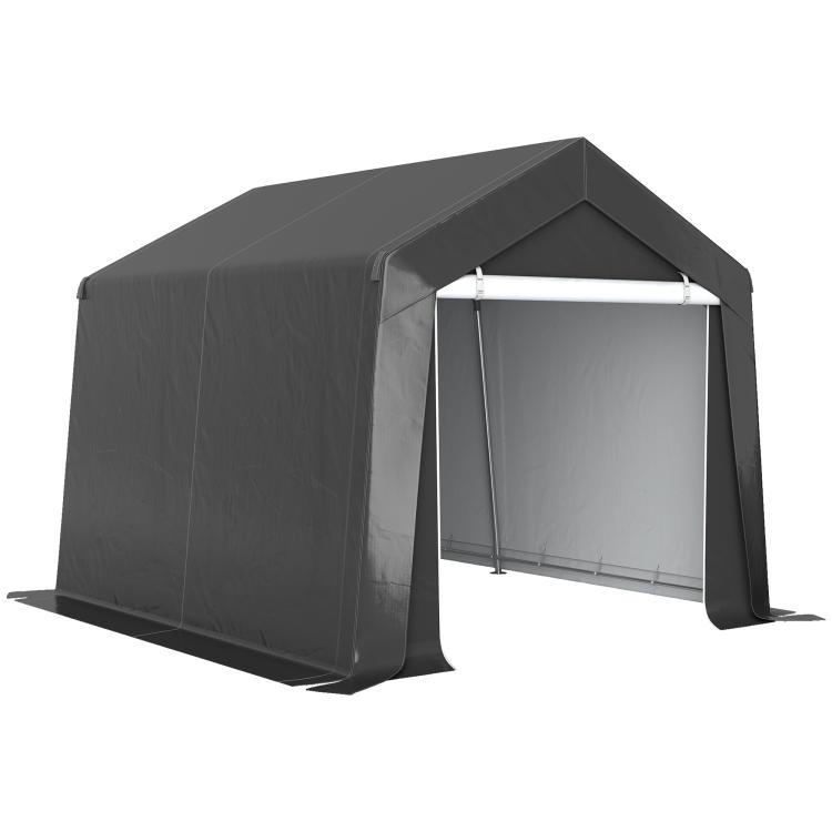 Picture of 3.6 x 2.1m Portable Outdoor Shed with Window - Dark Grey