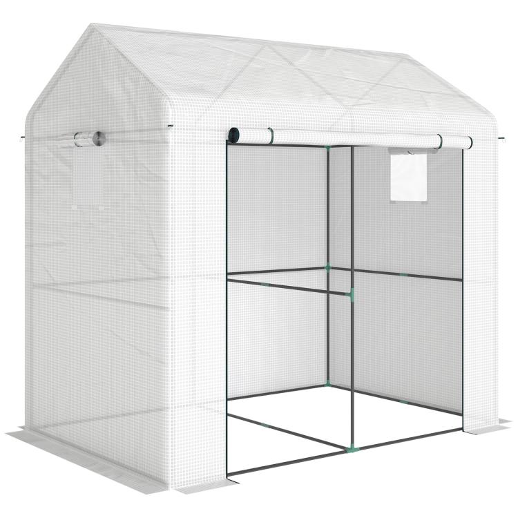 Picture of Walk-in Greenhouse Outdoor Tomato Greenhouse with Roll-up