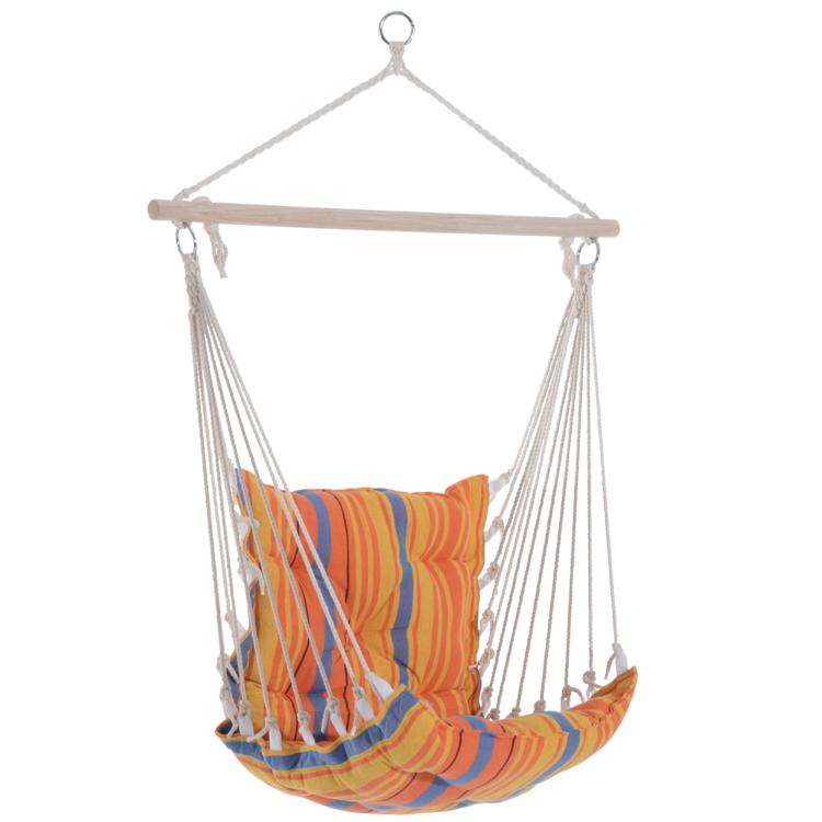Picture of Outdoor Hanging Rope Chair with Soft Padded Seat 