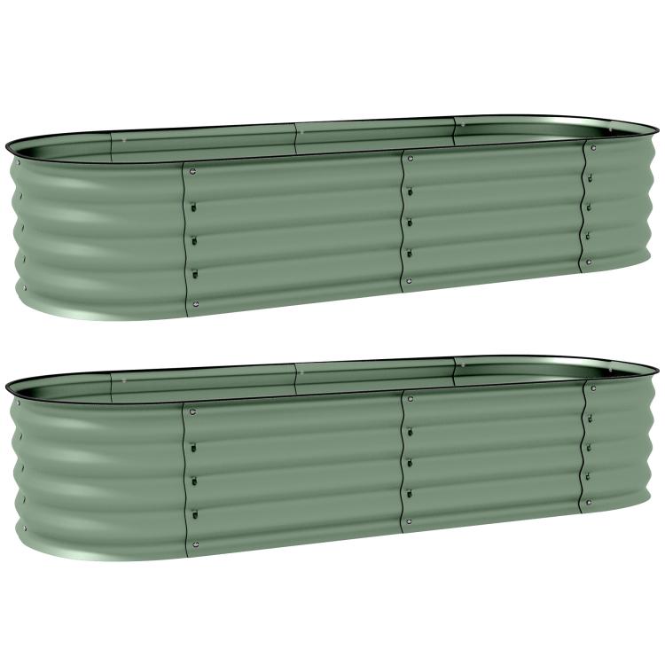 Picture of Galvanised Raised Garden Bed Metal Planter Box with Safety