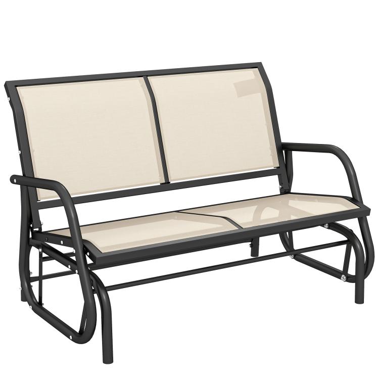 Picture of 2-Person Outdoor Glider Bench Patio Double Swing Gliding