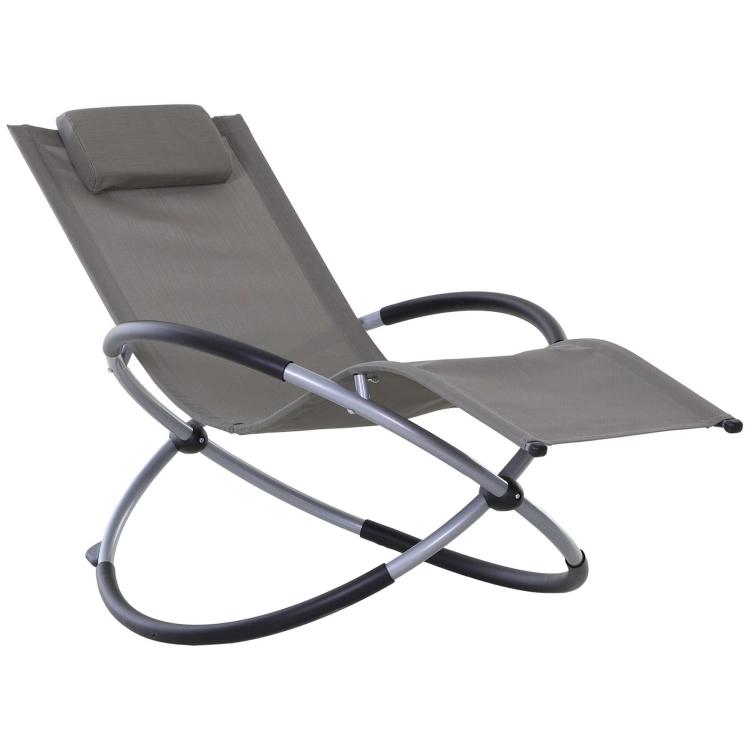 Picture of Outdoor Orbital Lounger Zero Gravity Patio Chaise Sun