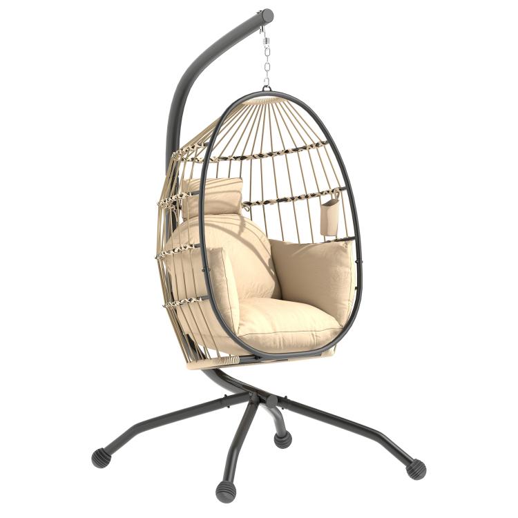 Picture of Hanging Egg Chair Outdoor Indoor Garden Swing Chair with