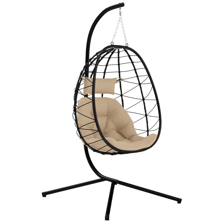 Picture of Hanging Egg Chair Outdoor Indoor Garden Swing Chair with